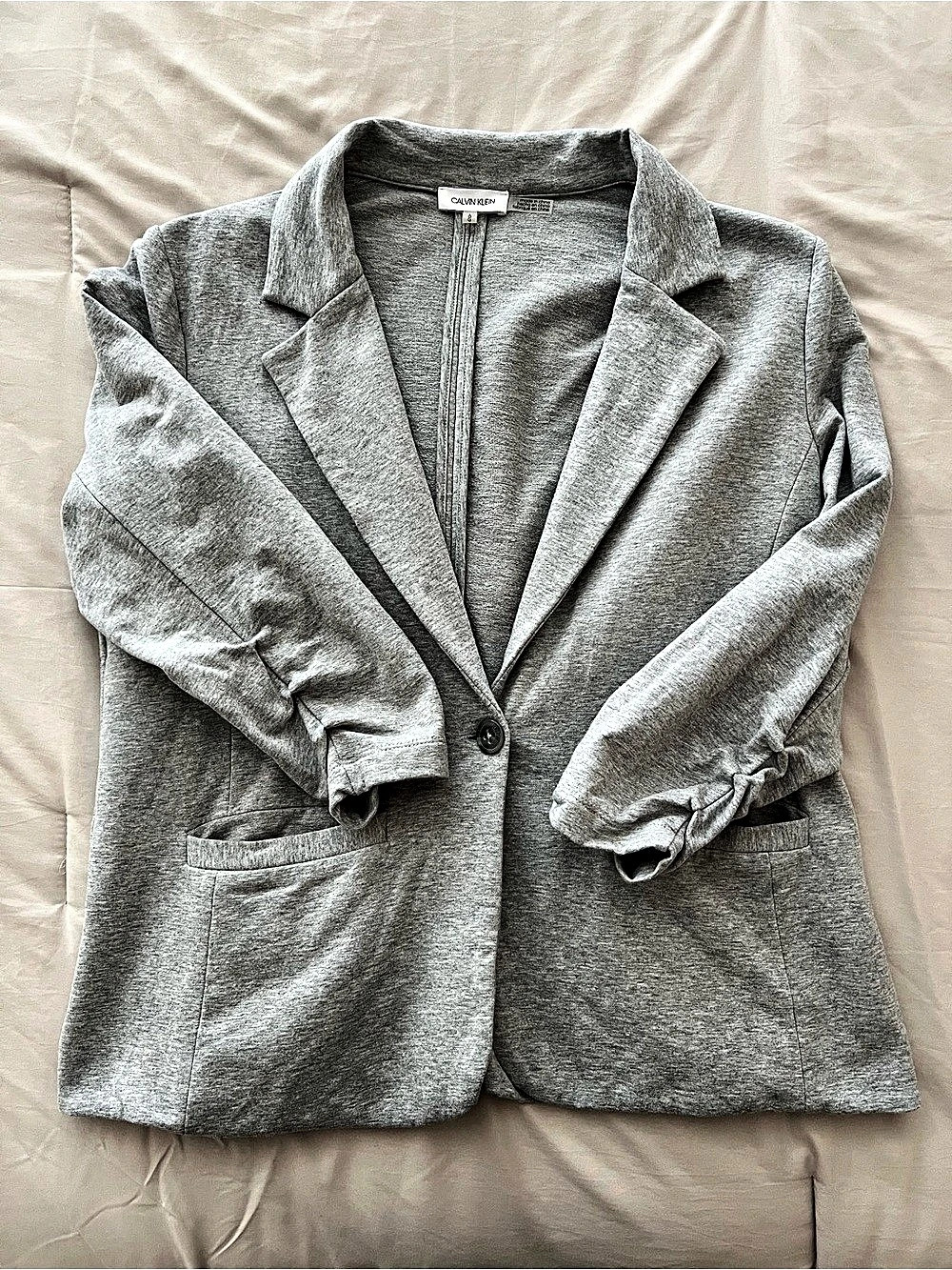 Calvin Klein Gray Blazer Size Large Like New